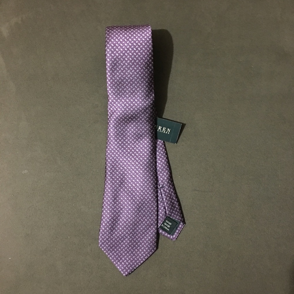 A handsome silk tie by Ralph Lauren